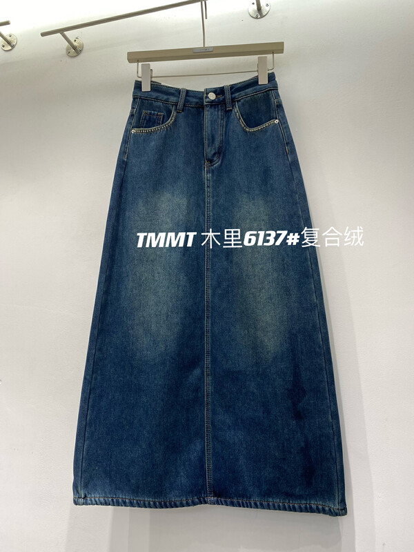 【JIAJIATMMT Muli】Velvet and thick denim skirt J6137# L
