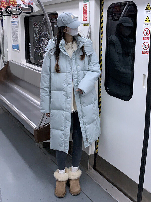 【L.L STUDIO】Korean mid-length hooded thickened warm padded jacket 78543# PCZ