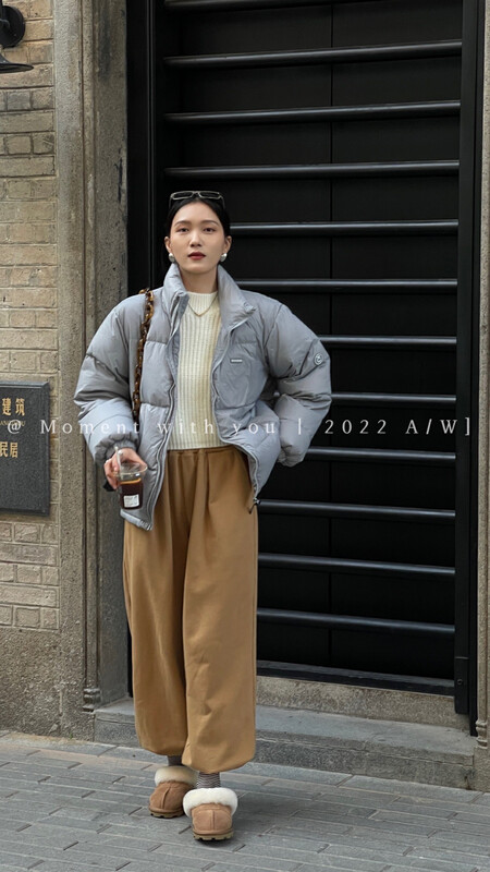 【MOMENT WITH YOU】Slim couple thick bread down warm padded jacket 2M638# LSW