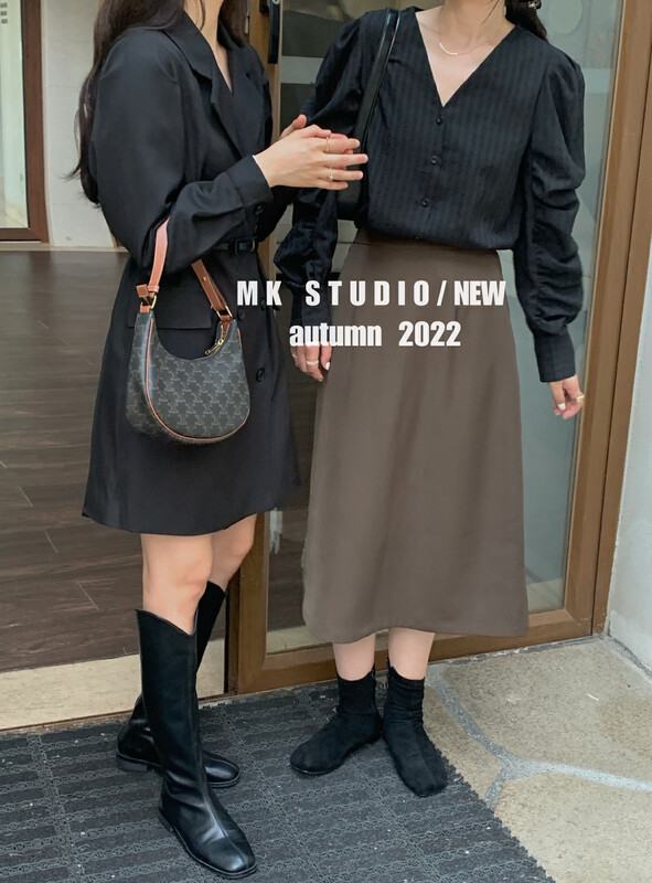 New in early autumn!【MK】Korean solid color mid-length suit skirt 3503# HJY