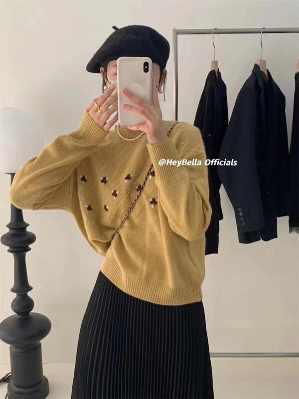 【HEY BELLA】Pullover comfortable and versatile warm sweater B9842# L