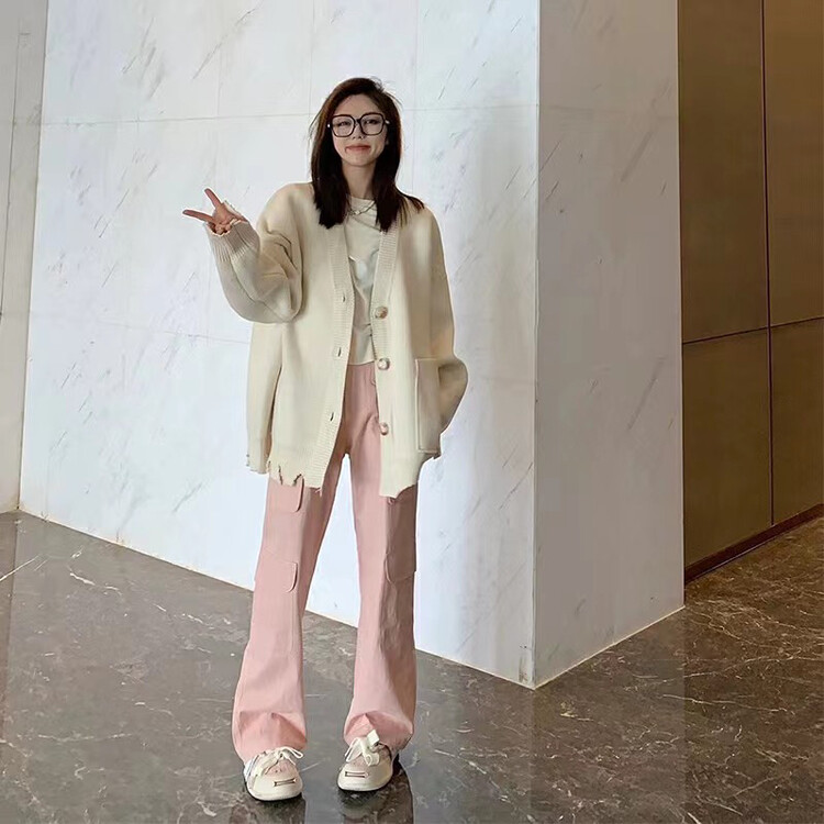[RAINBOW] Top selling soft glutinous sweater knitted cardigan 67257