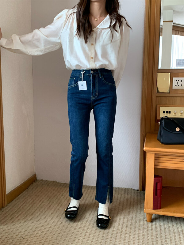 Original price 56.40! New in early autumn! 【MEET ME】Slim and comfortable all-match jeans 61355# L
