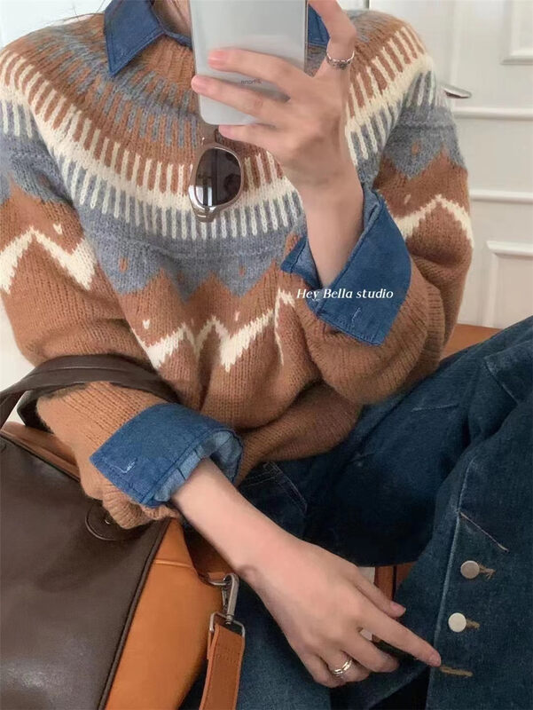 【HEY BELLA】Hooded Pullover Comfortable Warm Sweater B9861# L