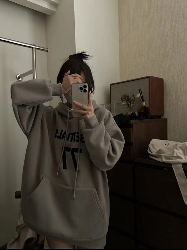【MOMENT WITH YOU】Korean style hooded drawstring sweater 2M623# LSW