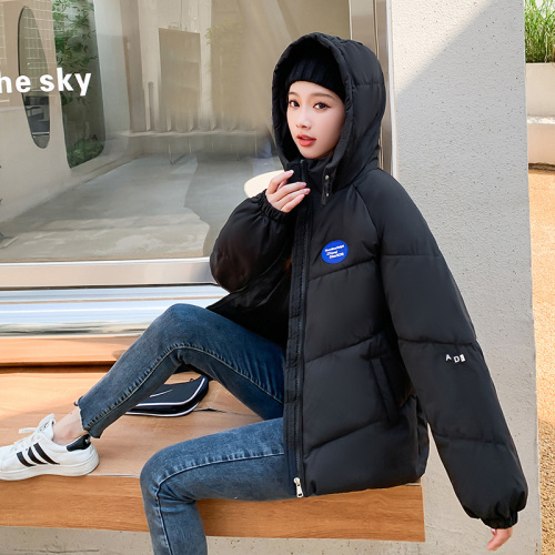 Real shot of Hong Kong style cotton padded clothes new women's Korean version of bread clothing winter clothes small trendy thickened short coat
