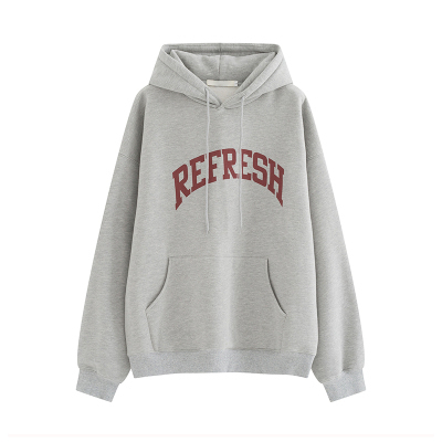 Autumn and winter plus fleece sweater female Korean version of the trendy students loose lazy style long-sleeved ins thickened top hooded jacket cec