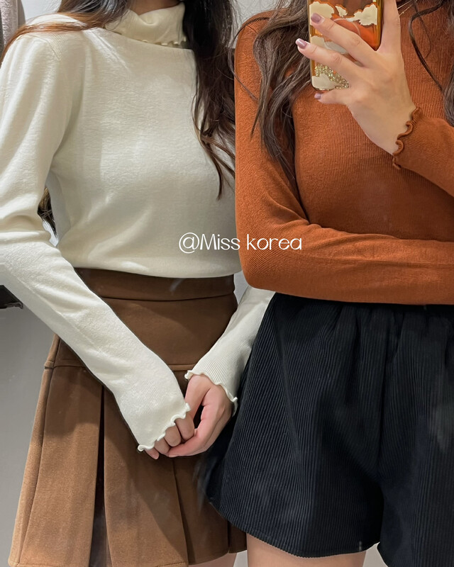 【MISS KOREA】Lace all-match comfortable bottoming shirt 9347# HBX