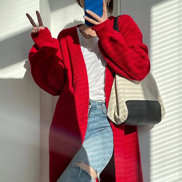 【L.L STUDIO】Lazy style loose cardigan warm sweater 78615# PCZ