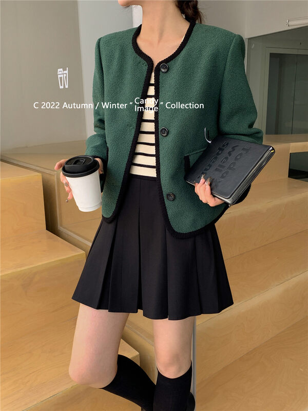 New in Autumn! [CANDY Candy] High Waist Solid Color Versatile Skirt YS1-8366# ZJY