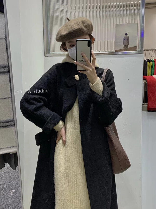 【Y.JIA】Korean gentle and high-quality wool coat 55125