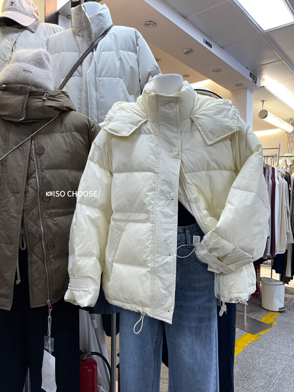 [ISO Korean style] Korean style loose hooded thickened warm down jacket (including 90% white duck down) 86020# HJY