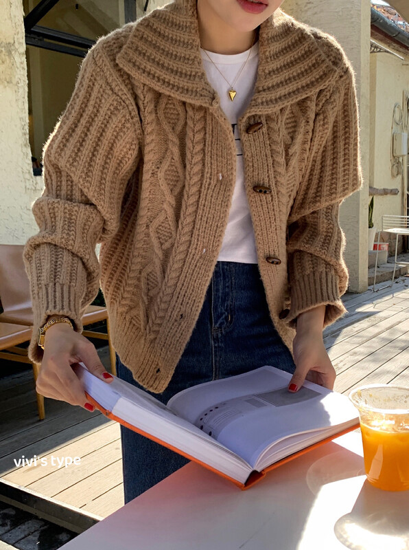 【VIVIS TYPE】Handai wood buckle heavy industrial hemp pattern thickened warm sweater 3250# HJY