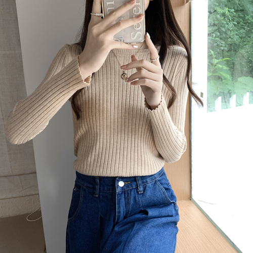 Real price women's autumn and winter slim bottoming sweater long-sleeved knitted sweater