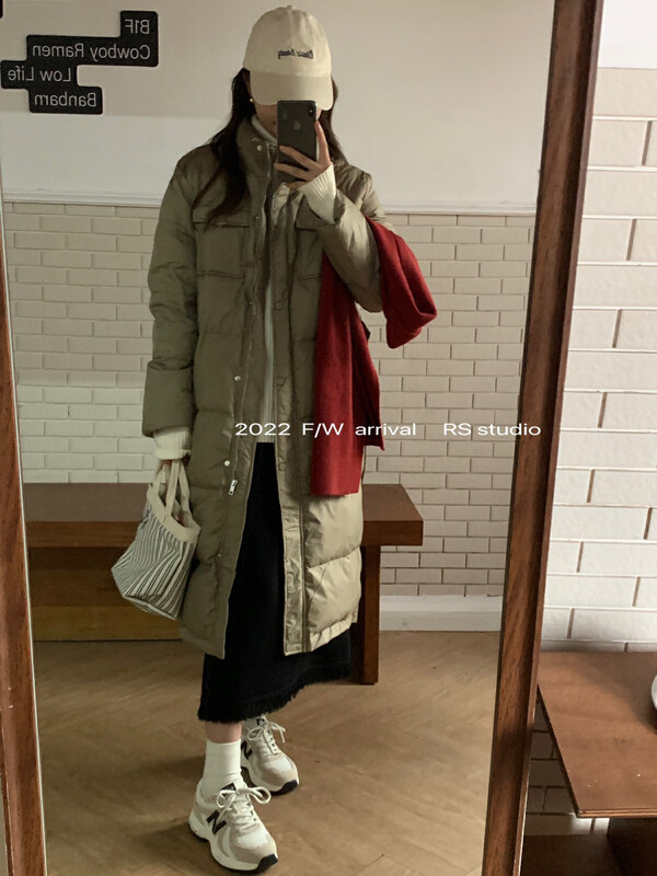 【RS】Waist-collar mid-length warm down jacket (with 90% white duck down) YR1009-2# FHX