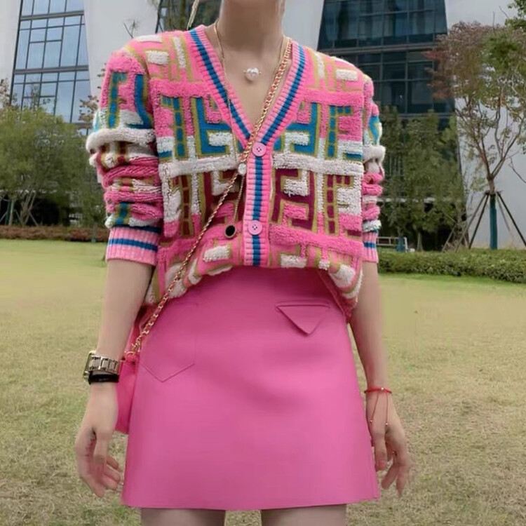 【L.L STUDIO】Designed Heavy Industry Alphabet Color Matching Warm Sweater 78621# PCZ