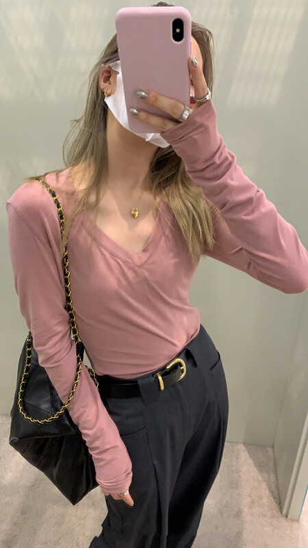 New autumn style! 【WGWE】Korean version simple basic long-sleeved T-shirt 2568# FHX