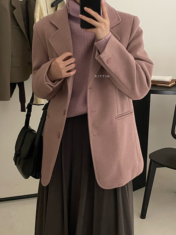 [KITTIN] Korean style tweed suit jacket 2199