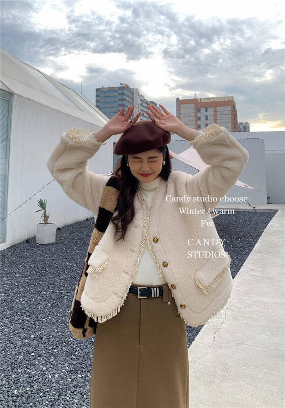 [CANDY Candy] Korean style loose all-match short jacket 7901# ZJY