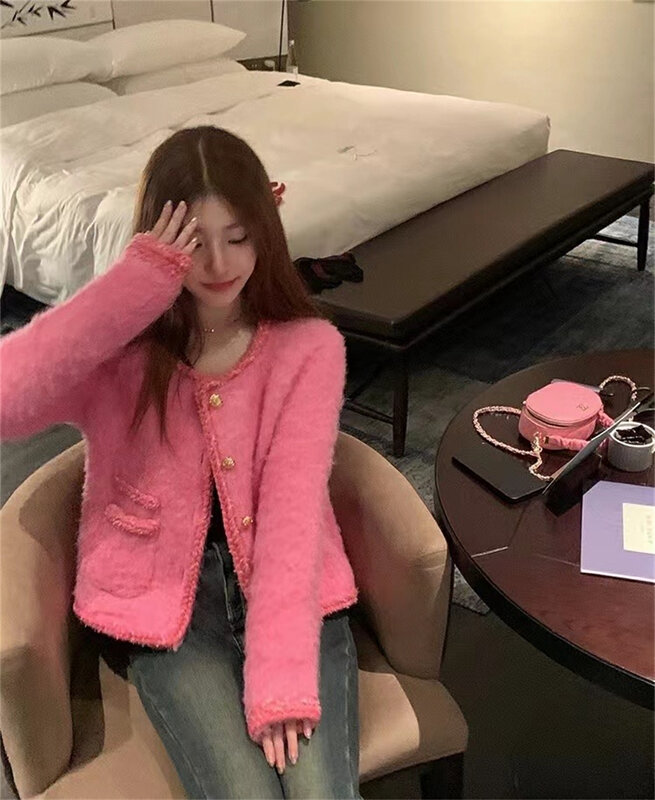 【MS STUDIO】Xiaoxiangfeng Double Pocket Round Neck Short Jacket 09527# PCZ