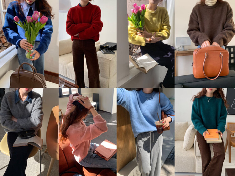 【VIVIS TYPE】Natural Loose Round Neck Warm Sweater 9799# HJY