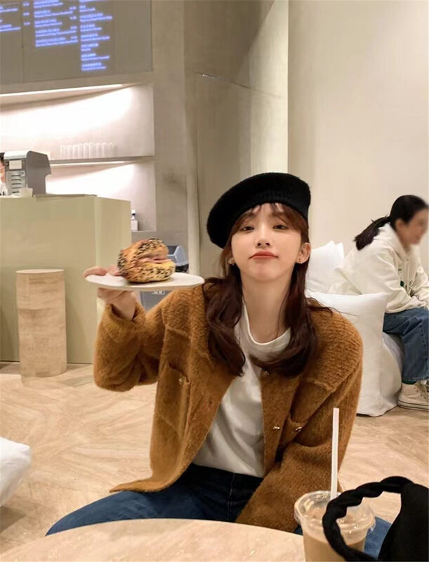 【MS STUDIO】Xiaoxiang style round neck sweater knitted cardigan 3139# PCZ
