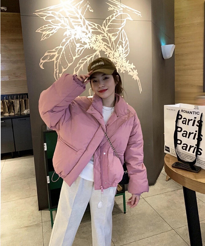 【Y.JIA】Korean style all-match design drawstring warm down jacket 33030# FHX