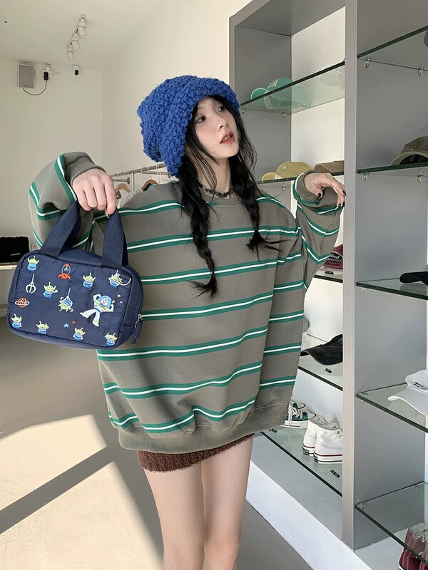 New in autumn! [WGWE] American retro new loose sweater 2799# FHX