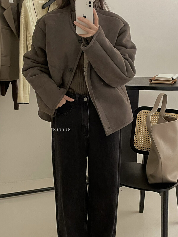 【KITTIN】Korean style short fur coat 2171