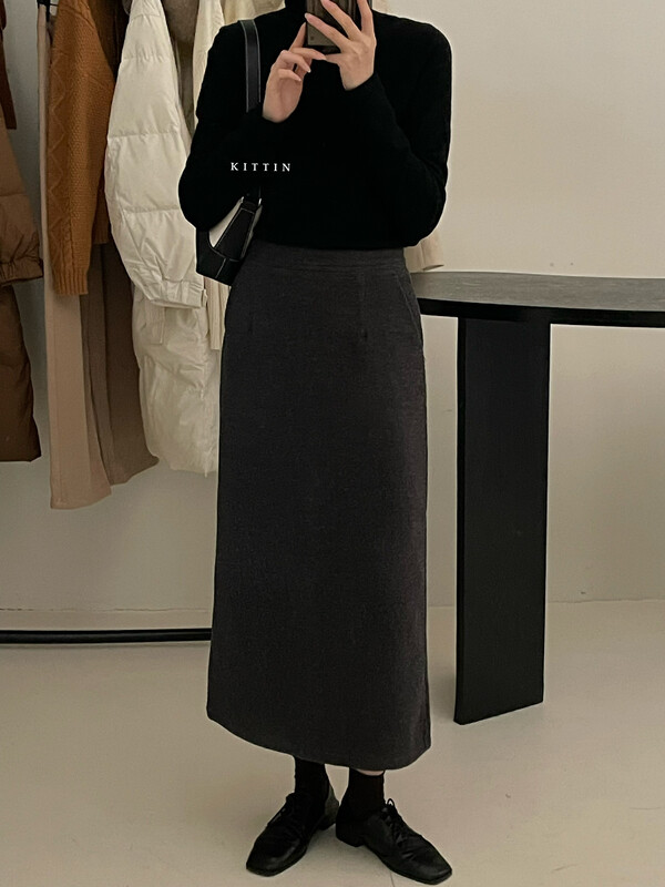 【KITTIN】Korean woolen skirt 6169