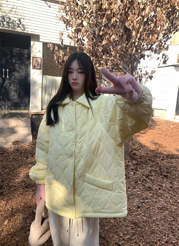 【L.L STUDIO】Solid color cute furry thick padded jacket 78530# PCZ