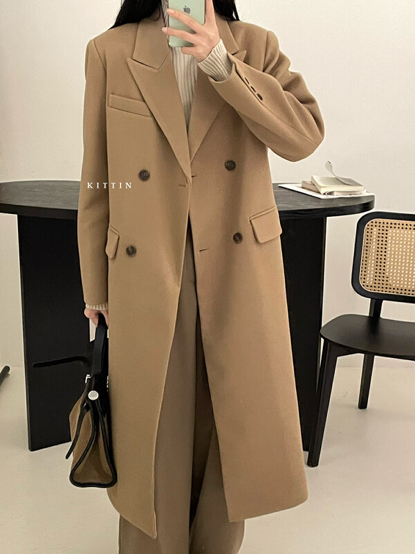 [KITTIN] Korean version of the texture quilted long suit 2239
