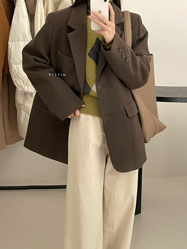 【KITTIN】Korean woolen suit jacket 2153
