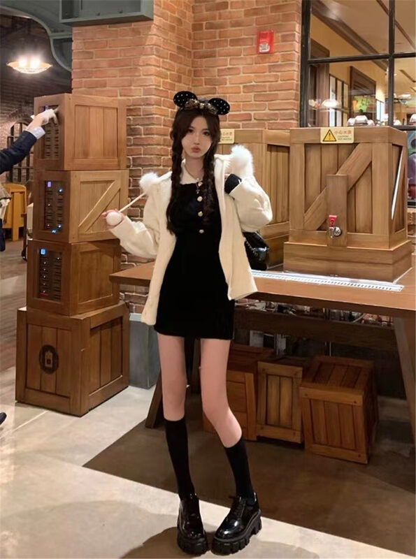 【MS STUDIO】Color-block long-sleeved bowknot dress 09539# PCZ
