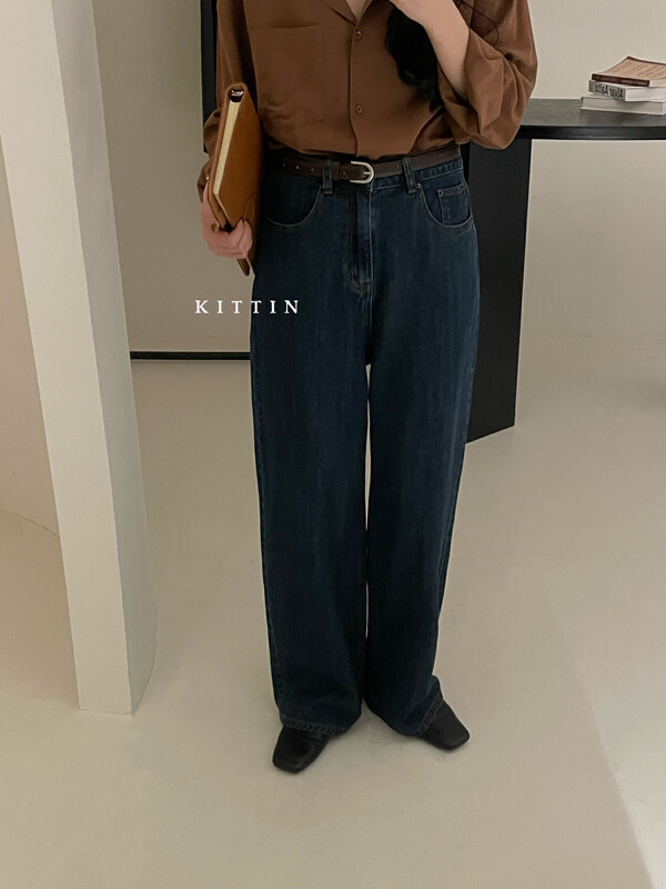 Original price 62.04! 【KITTIN】Korean style fleece thickened jeans 906-1