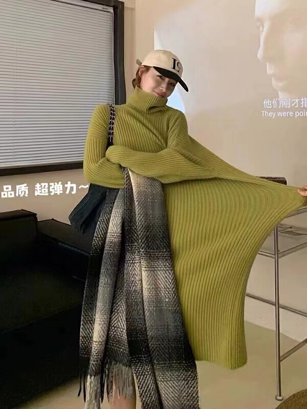 【Y.JIA 伊嘉】韓版休閒顯瘦百搭高領連衣裙  208-1#  FHX