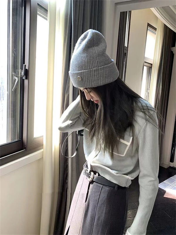 【MS STUDIO】Xiaoxiang style contrasting color edge temperament knitted cardigan 4402# PCZ