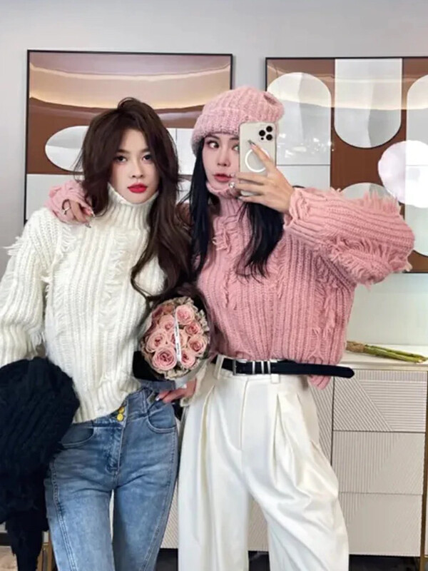 【L.L STUDIO】Pullover turtleneck lazy style warm sweater 78582# PCZ