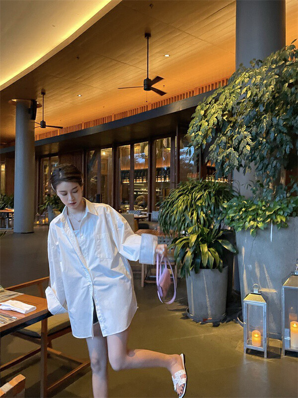 【WGWE】High quality loose white shirt 2486# FHX