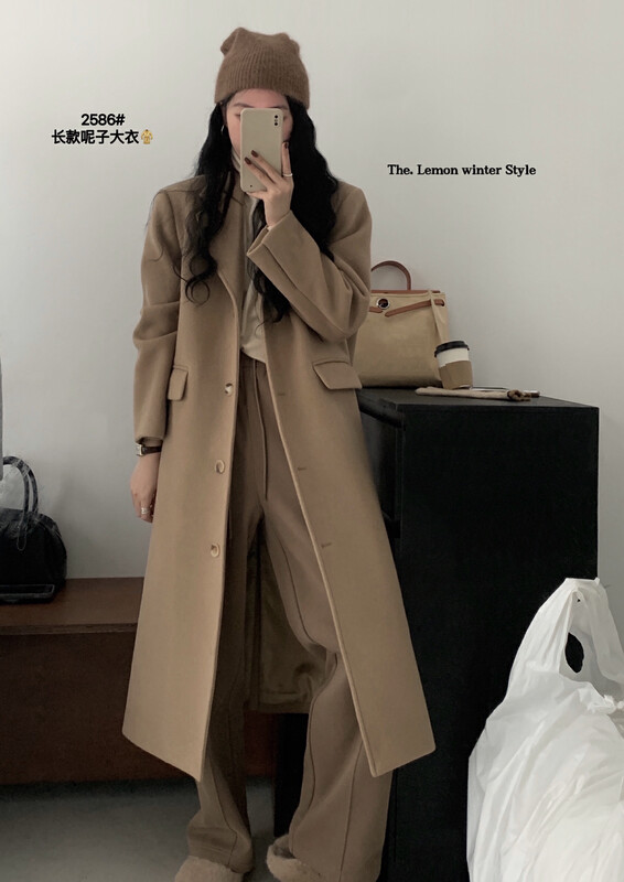 [Lemon Green Tea] Autumn and Winter New Temperament High-quality Coat (Padded) 2586# FHX