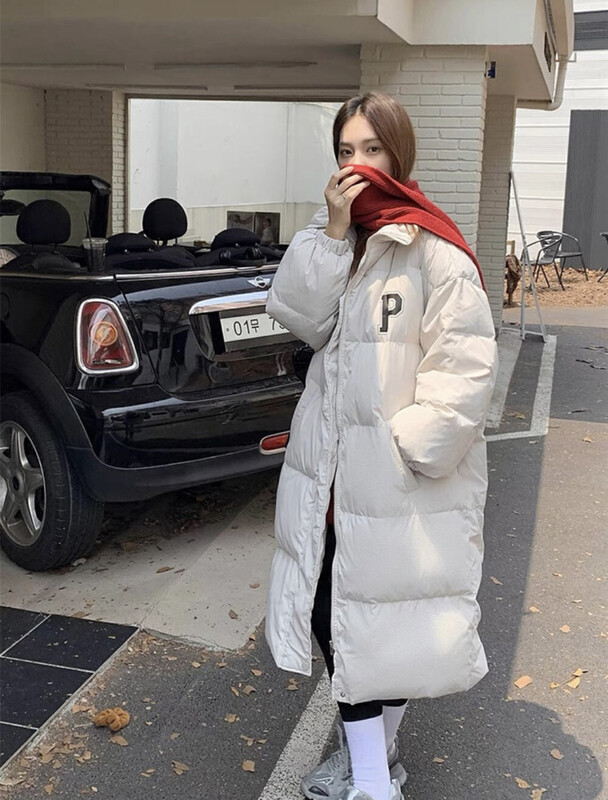 [Y.JIA] Korean all-match age-reducing letters all-match long down jacket 33029