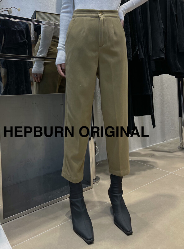 【HEPBURN Hepburn】Advanced simple casual pants (high and thin) YS1-YS1-5355# FHX