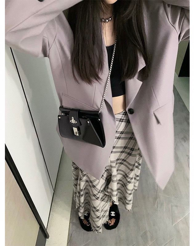 New in autumn! [WGWE] high-end silhouette solid color suit 2742# FHX