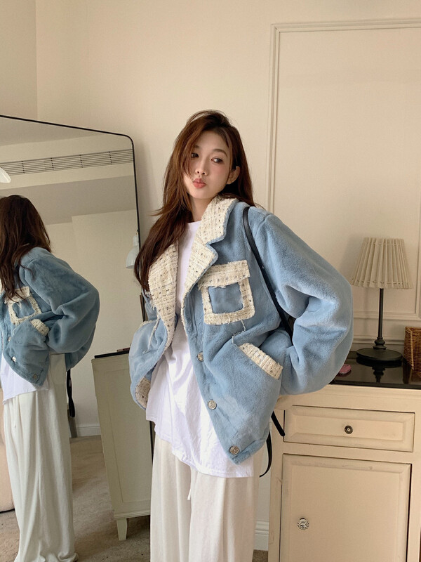 【L.L STUDIO】Xiaoxiang style fashion stitching short jacket 78508# PCZ
