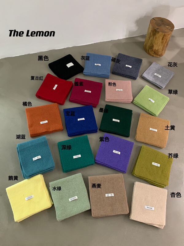 【Lemon Green Tea】Japanese Versatile Warm Thick Scarf TM-058# FHX