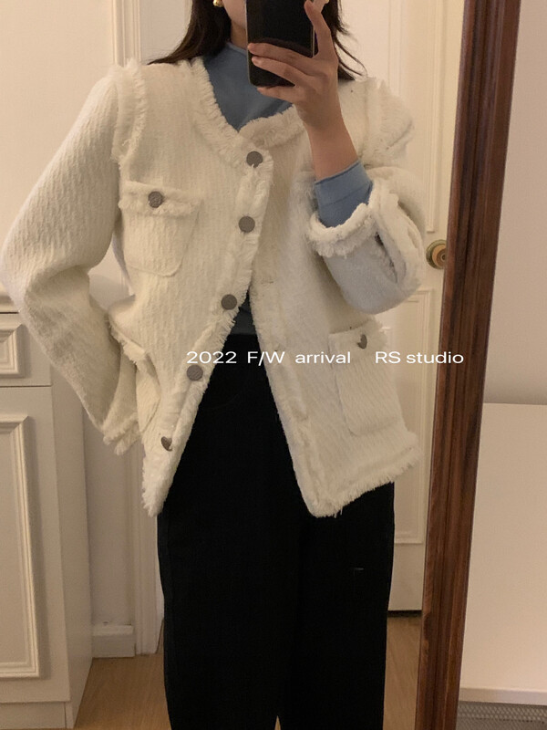 【RS】Wool Tweed Small Fragrance Warm Down Jacket RS3052# FHX