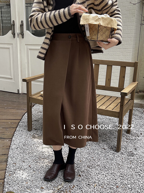 [ISO Korean style] High-quality irregular high-waist skirt 3307# HJY
