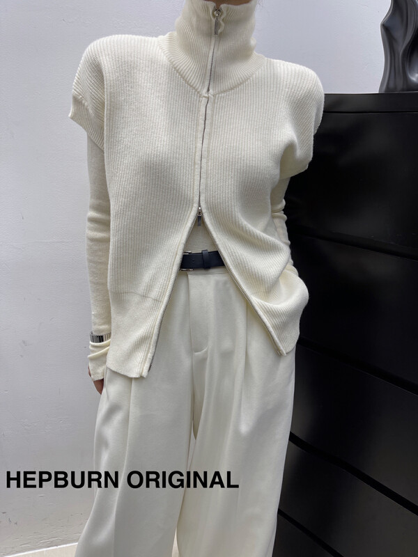 [HEPBURN Hepburn] Advanced casual knitted cardigan slimming and slimming 8072