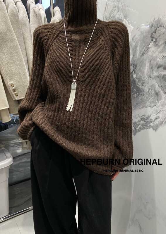 【HEPBURN】Thickened high collar pullover warm sweater (loose and versatile) C03# FHX