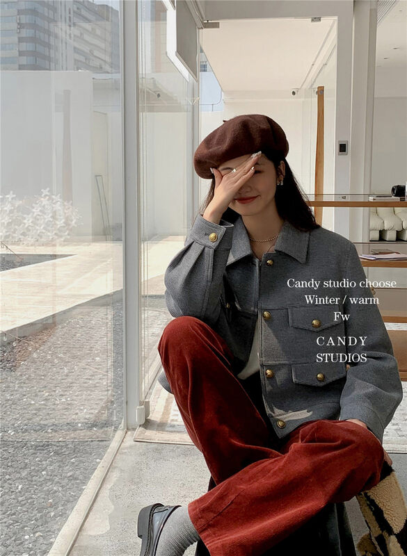 [CANDY Candy] Xiaoxiang style all-match short jacket 9198# ZJY